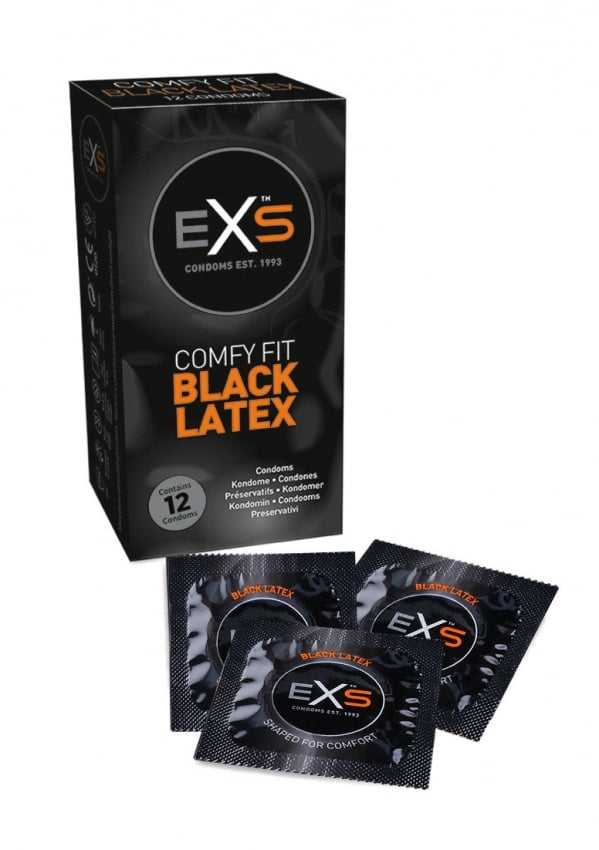 EXS Condooms – Zwarte condooms 12 stuks