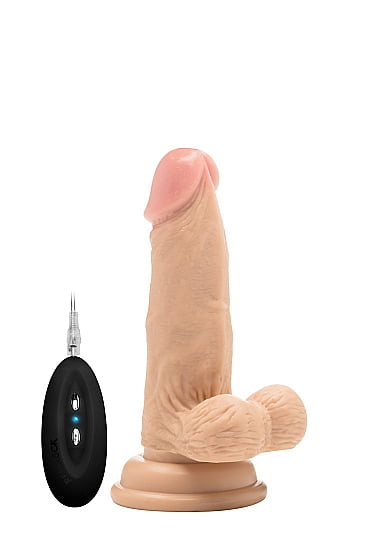 Vibrating Realistic Cock 15 cm - With Scrotum