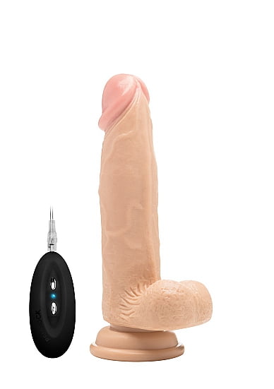 Vibrating Realistic Cock 20 cm - With Scrotum