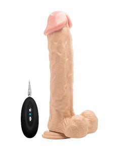 Vibrating Realistic Cock 29,5 cm - With Scrotum