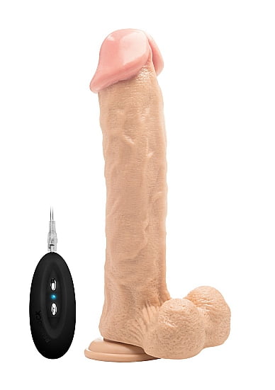 Vibrating Realistic Cock 29,5 cm - With Scrotum