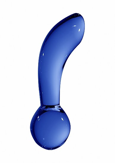 Chrystalino Blaze - Blue glazen dildo