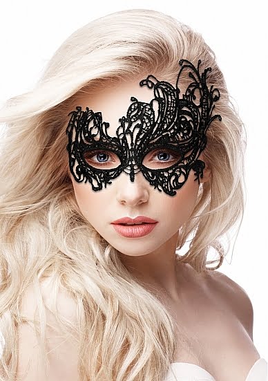 Royal Black Lace Masker - Zwart