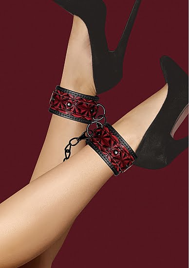 Ouch! Luxury Ankle Cuffs - Burgundy