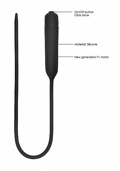 Silcone Vibrating Bullet Plug Extra Long - Zwart - Afbeelding 10