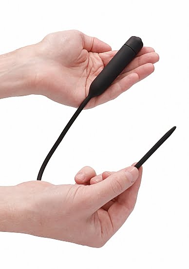 Silcone Vibrating Bullet Plug Extra Long - Zwart - Afbeelding 7