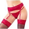 Jarretel Gordel met String - Rood