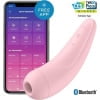 Satisfyer Curvy 2+ - Met app en Bluetooth - Luchtdruk vibrator met Vibratie - Licht roze
