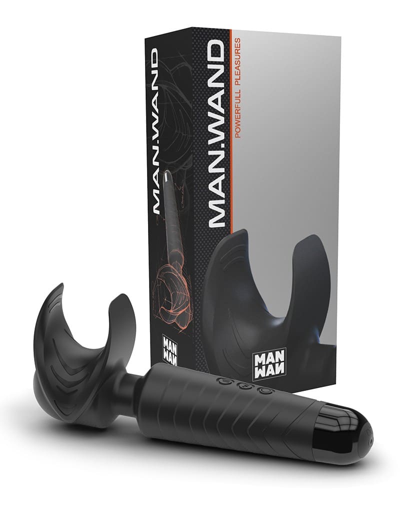 Man Wand Maturbator Vibrator - Zwart