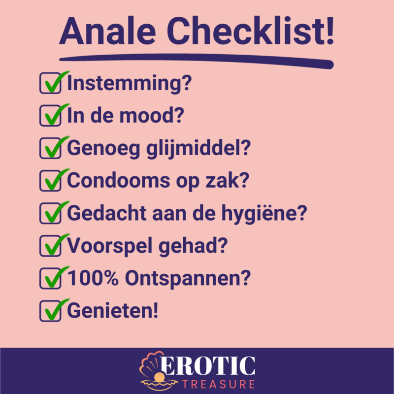 De checklist voor anale seks!