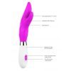 Athos Vibrator met clitoris stimulator - Fuchsia