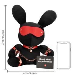 BDSM Knuffel Konijn Zwart