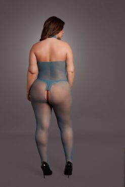 Bodystocking van visnet en kant - Plus Size