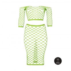 Crop top met lange mouwen en lange rok