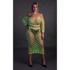 Crop top met lange mouwen en lange rok