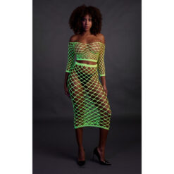 Crop top met lange mouwen en lange rok