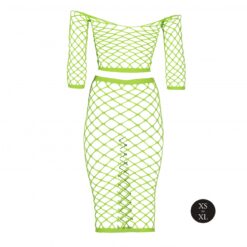Crop top met lange mouwen en lange rok