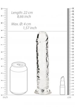 Dildo recht model met zuignap - Transparant