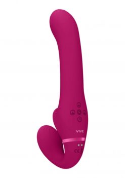 Dual Vibrating & Air Wave Tickler strapless strapon