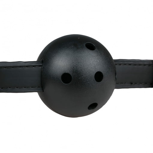 PVC Ball gag verstelbaar - zwart