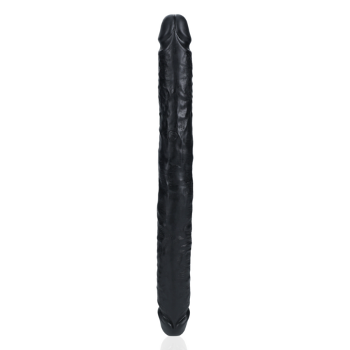 Extra Lange Dubbele Dunne Dildo 35.6 cm - Zwart