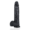 Extra Large Dildo met Ballen 38 cm - Zwart