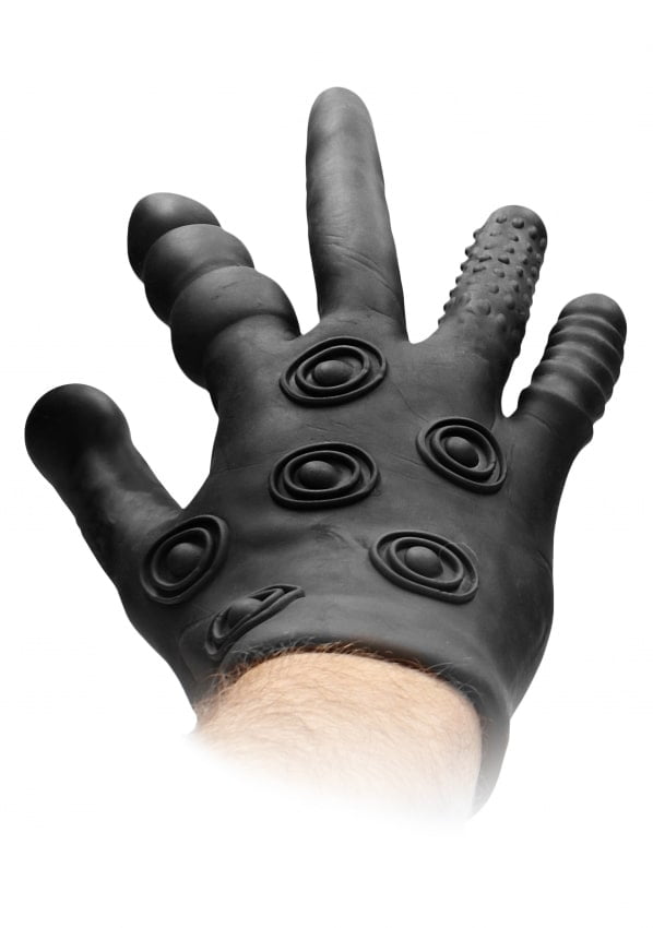 Fist It - Siliconen stimulatiehandschoen - Zwart