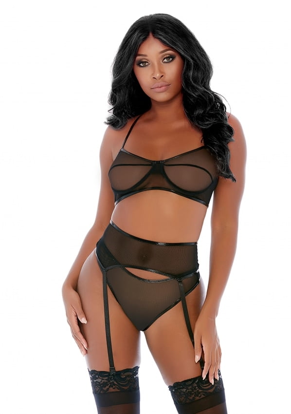 Forplay - Compare and Contrast Lingerie Set - Zwart