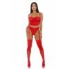 Forplay - Pure intimiteit mesh bustier set - rood