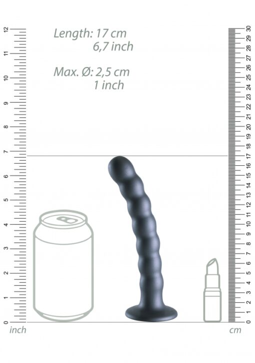 Geribbelde G-spot dildo met zuignap 16.5 cm