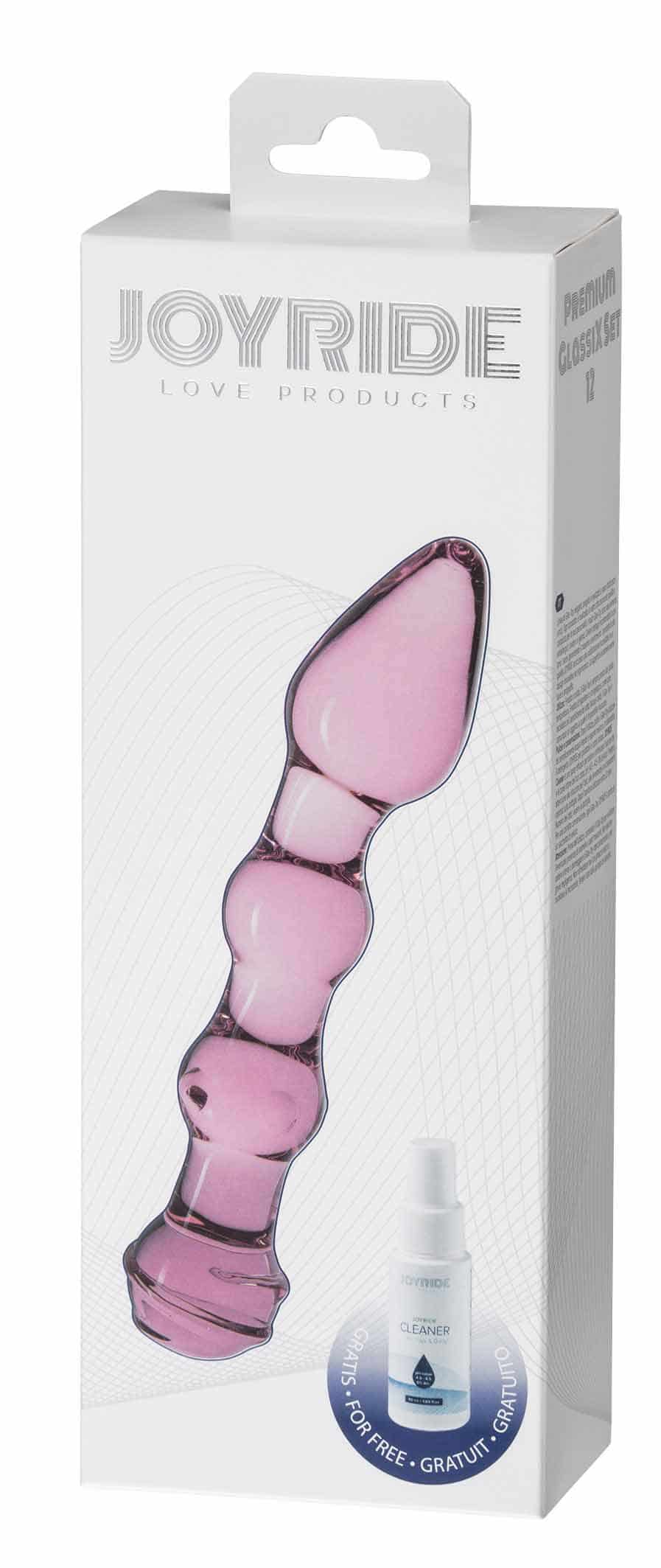 Joyride - Glazen Roze Dildo voor vaginaal en anaal gebruik - GlassiX Set 12