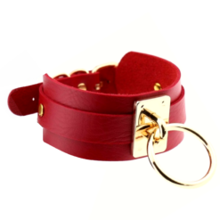 Kinky Diva – Burgundy Collar met O ring