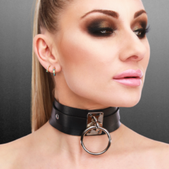 Kinky Diva – Lederen Collar Met O-Ring