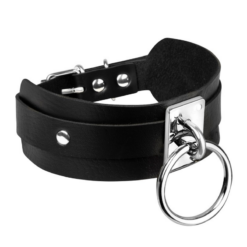 Kinky Diva – Lederen Collar Met O-Ring