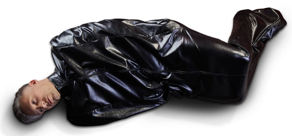 Kunstleren Sleeping Bodybag - Zwart