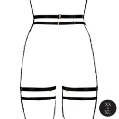 Le Desir Amour - Verleidelijke Dubbele Bandjes Garter Belt met Verstelbare Sliders
