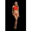 Le Desir - Sexy Strass Top en String One Size - Rood