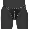 Leren Kuisheids Tanga met Ketting Detail