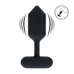 Levelz - Hexagonal Vibrating Silicone Anal Plug - Medium