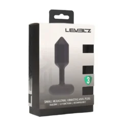 Levelz - Hexagonal Vibrating Silicone Anal Plug - Small