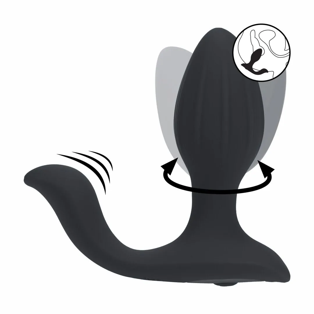 Levelz  Trillende en roterende siliconen anaal plug met kogelstimulator