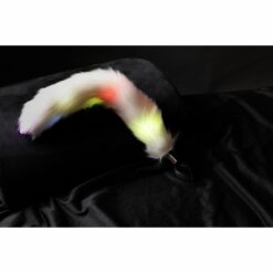 Lichtgevende vossenstaart met metalen buttplug