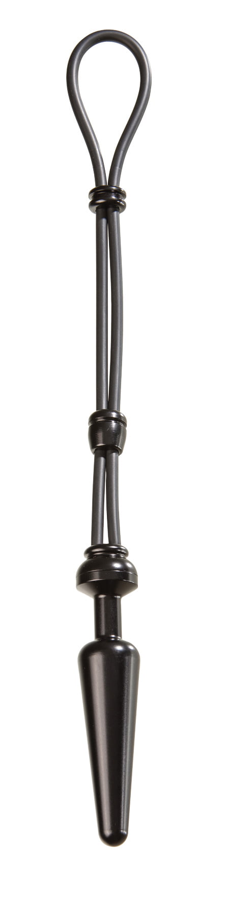 Malesation - Cock-Grip Aluminium Medium Butt plug met cockring - Zwart