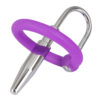 Metalen Penis Plug met Siliconen Eikel Ring