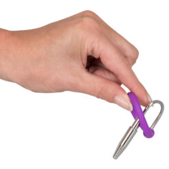 Metalen Penis Plug met Siliconen Eikel Ring