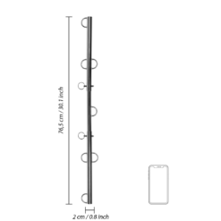 Metalen Spreidstang met meerdere haken
