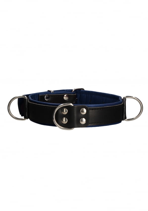 Ouch - De Luxe Collar - Zwart met Blauw