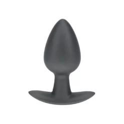 Ouch! Gladde Siliconen Buttplug 3.4 cm - Gunmetal