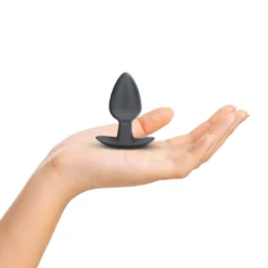 Ouch! Gladde Siliconen Buttplug 3.4 cm - Gunmetal