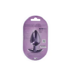 Ouch! Gladde Siliconen Buttplug 4 cm - Paars Metallic